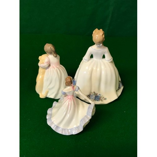 236 - 3 X LOVELY SMALL ROYAL DOULTON FIGURES - MOONLIGHT ROSE, NINETTE & BUDDIES