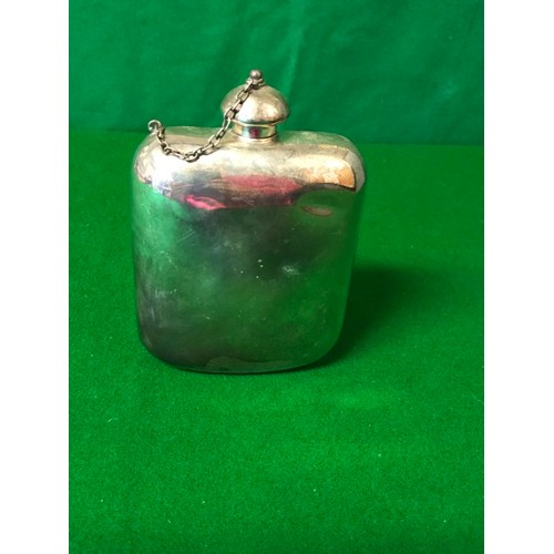 253 - LOVELY PLATED VINTAGE HIP FLASK - 14CMS H