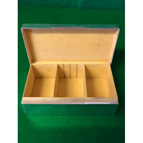 263 - LOVELY SILVER HALLMARKED LARGE CIGARETTE BOX WITH CEDAR WOOD INTERIOR - 10CMS X 18CMS X 6CMS H