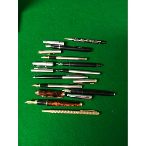 287 - 7 X VINTAGE FOUNTAIN PENS & 3 X PENCILS