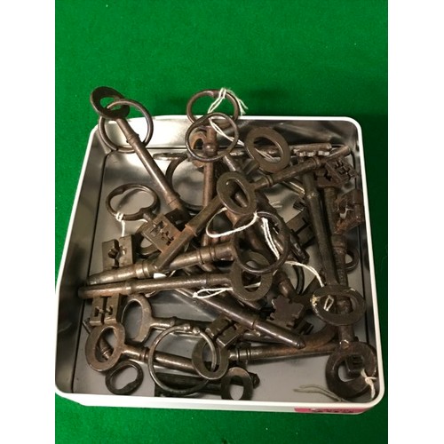 292 - 22 X 19TH C KEYS