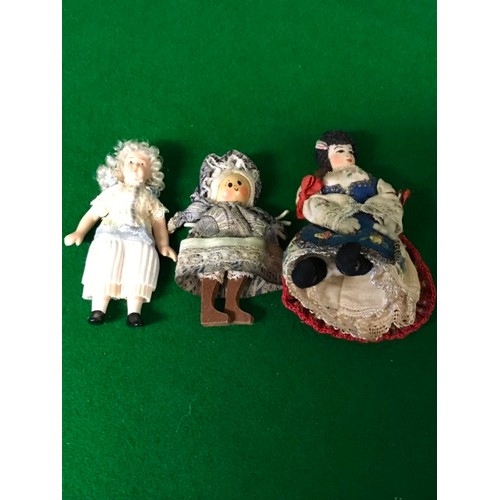 297 - 7 X VINTAGE SMALL DOLLS