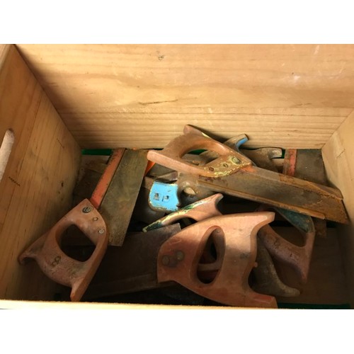 312 - 13 X VINTAGE SMALL CARPENTERS SAWS