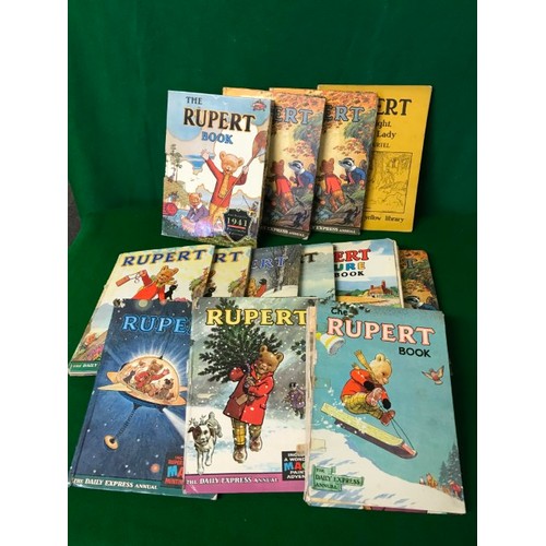 328 - 19 X VARIOUS VINTAGE RUPERT ANNUALS