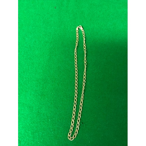 370 - 9CT GOLD CHAIN - LENGTH 40CMS -  APPROX 4.7GRMS -