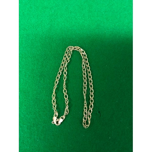 370 - 9CT GOLD CHAIN - LENGTH 40CMS -  APPROX 4.7GRMS -