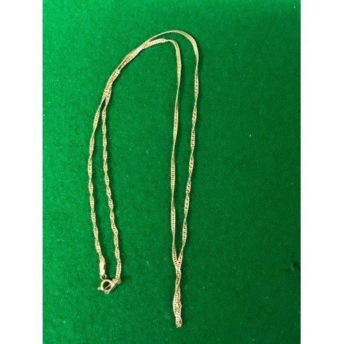 371 - 9CT GOLD CHAIN - LENGTH 44CMS - APPROX 1.65 GRMS -