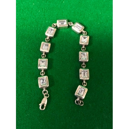 400 - 925 SILVER BRACELET SET STONES