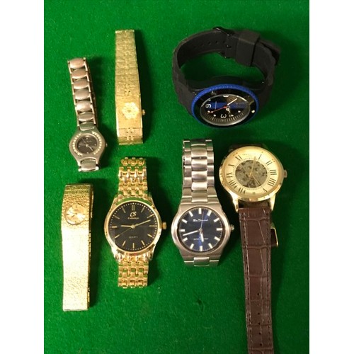 703 - 7 X VARIOUS WATCHES - WATCHES AND CLOCKS ARE NOT TESTED