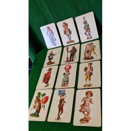 73 - VINTAGE 1930S SNAP CARD GAME - 4 X CARDS IN EACH SET- 12 X THEME CARDS = TOTAL 48 CARDS