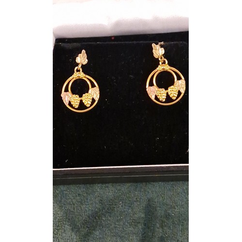 106 - PAIR OF PRETTY 9CT GOLD EARINGS