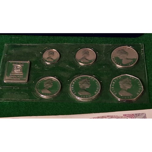 128 - CASED SET OF 1977 PROOF COINS BY POBJOY MINT