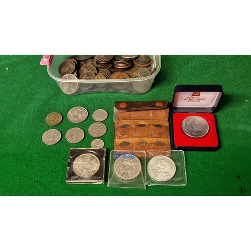 131 - QTY OF MIXED COINS - MAINLY BRITISH INC COMMEMORATIVE ETC