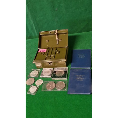 132 - TIN OF COMMEMORATIVE COINS INC 2 X PROOF SETS