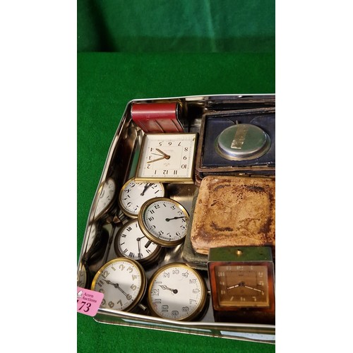 173 - QTY OF CLOCK FACES FOR SPARES OR REPAIR & SOME CASES