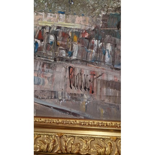 2 - LARGE FRAMED OIL ON CANVAS - SIGNED BY ARTIST - 130CMS X 70CMS - COLECTION ONLY OR ARRANGE OWN COURI... 