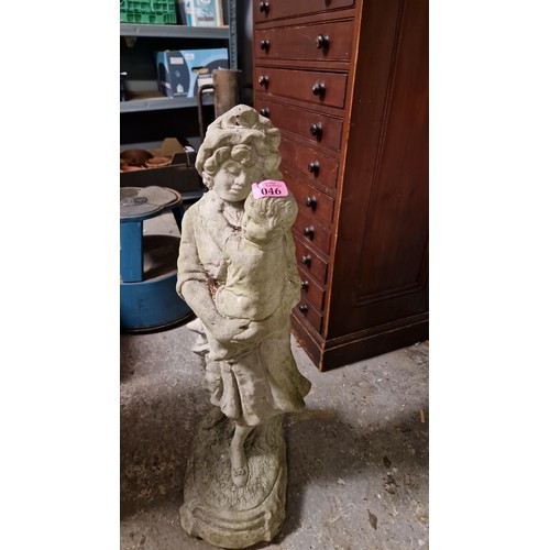 46 - LOVELY GARDEN STATUE - STANDING 70CMS - COLLECTION ONLY OR ARRANGE OWN COURIER