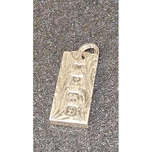 286 - LOVELY SMALL SILVER INGOT PENDANT