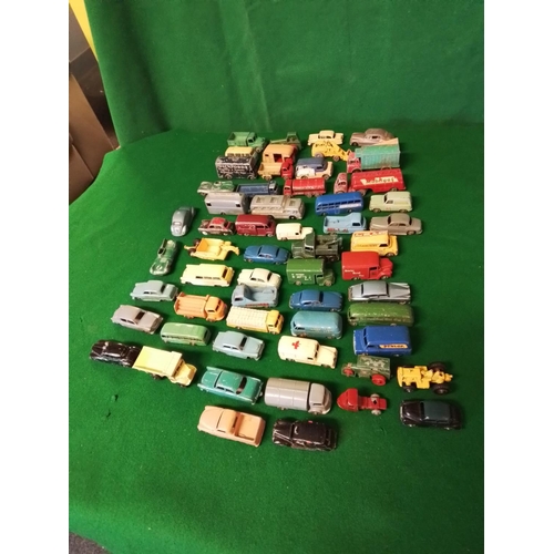 213 - 58 X VINTAGE DIECAST VEHICLES - MAINLY LESNEY