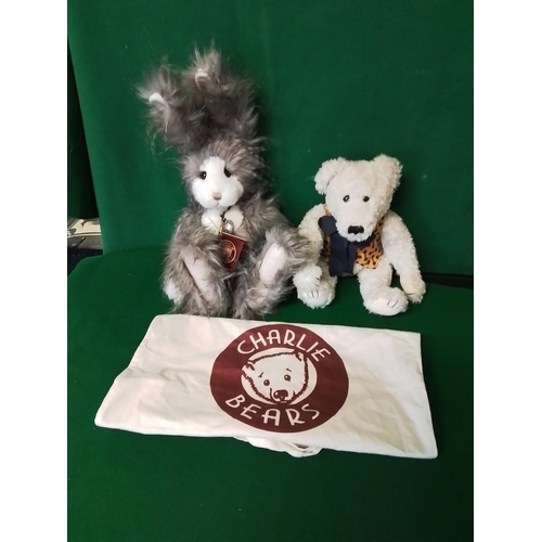 335 - CHARLIE BEAR & BOYD BEAR & BAG