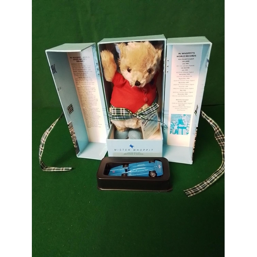 340 - BOXED MERRYTHOUGHT MR WHOPPIT (DONALD CAMPBELL BLUEBIRD) TEDDY & CAR