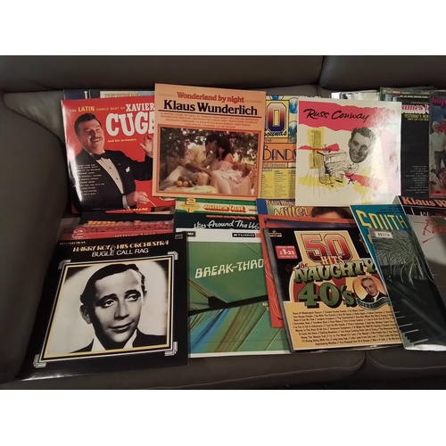 347 - LARGE BOX OF VARIOUS LPs -BIG BANDS JOE LAST, KLAUS WUNDERLICH,  AL GOODMAN, RUSS CONWAY ETC, ETC