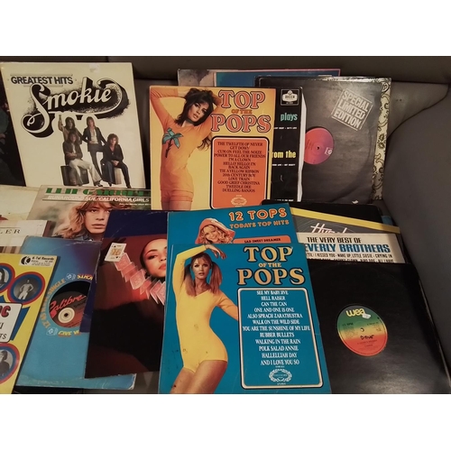 360 - BOX OF LPs INC GARY PUCKET & THE UNION GAP, 10CC, SADIE, TOP OF THE POPS ETC