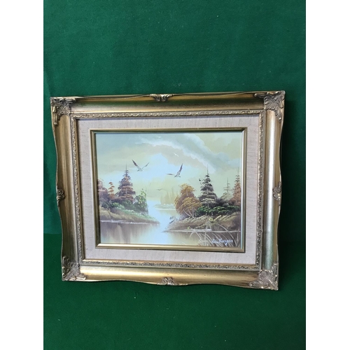 626 - FRAMED OIL ON CANVAS - SIGNED D MORGAN - 36CMS X 32CMS