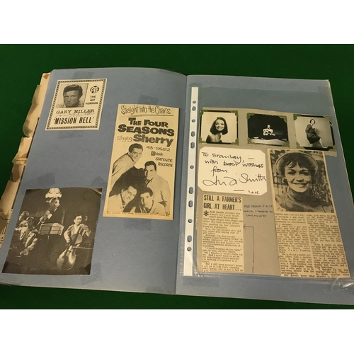 672 - 1960s SCRAP BOOK WITH VARIOUS AUTOGRAPHS