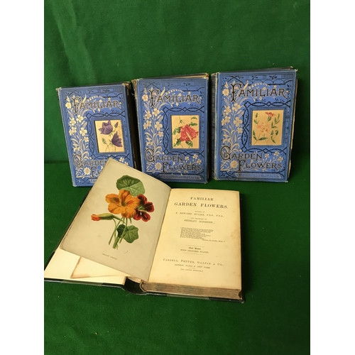 676 - 4 X EARLY BOOKS OF GARDEN FLOWERS WITH COLOUR PLATES