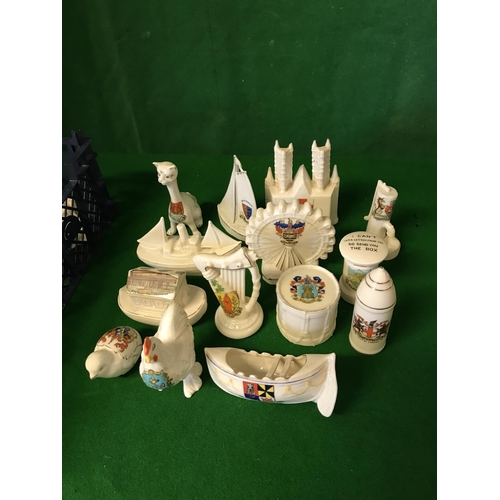 710 - BOX OF EARLY CRESTED WARE INC GOSS & ARCADIAN ETC