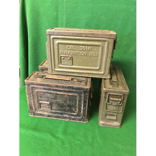 711 - 4 X MILITARY AMMO BOXES