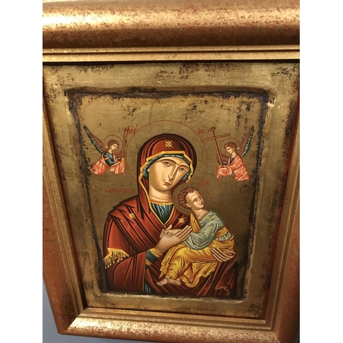 781 - ORNATE FRAMED RELIGIOUS ICON PICTURE - 35CMS X 40CMS