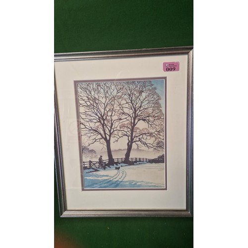 9 - FRAMED & GLAZED PICTURE - 36CMS X 43CMS