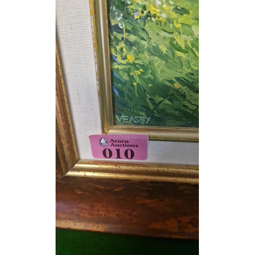 10 - FRAMED ORIGINAL OIL ON BOARD SIGNED REBECCA VEASEY 