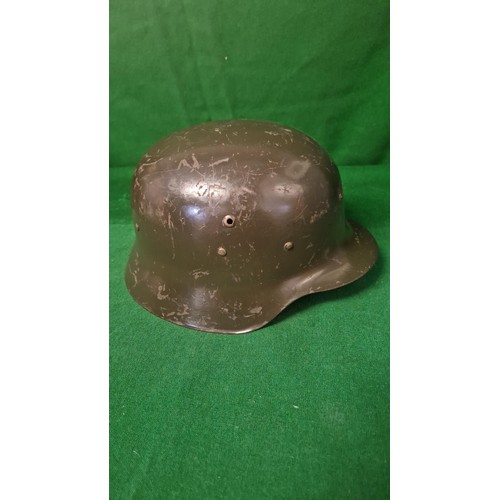 22 - WW11 SPANISH INFANTRY HELMET WITH LINER - NO MARKINGS