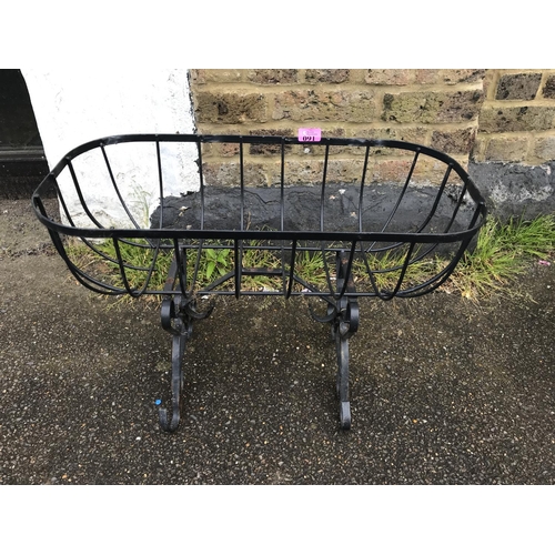 91 - METAL GARDEN PLANT STAND - 60CMS X 30CMS X 40CMS H