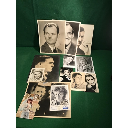 QTY OF AUTOGRAPED PHOTOS INC GRACE KELLY, DAVID NIVEN ETC