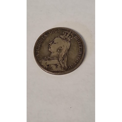 106 - 1890 VICTORIAN SILVER CROWN
