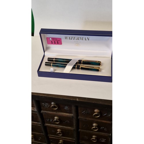 111 - BOXED WATERMAN PARIS FOUNTAIN PEN & BALLPOINT PEN SET