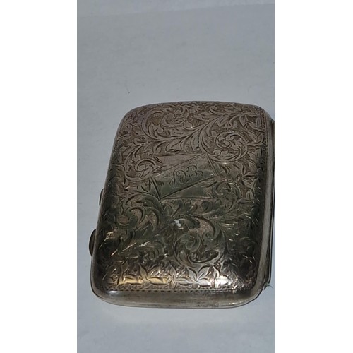 114 - LOVELY SILVER HALLMARKED CIGARETTE CASE - 96GRMS