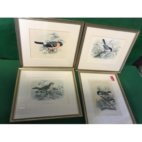 23 - 4 X FRAMED & GLAZED HAND COLOURED ORIGINAL LITHOGRAPHS BY J.G. KEULEMANS - 32CMS X 28CMS