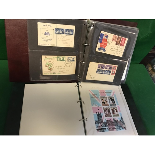 26 - 4 X ALBUMS OF ROYALTY RELATED STAMPS, FDCs & FDCS WITH COINS - LARGE QTY