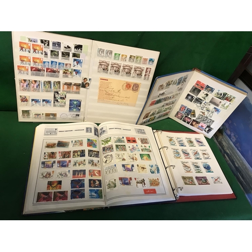 28 - 4 X ALBUMS OF VARIOUS UK & WORLD STAMPS