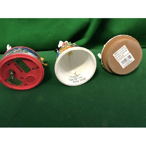 71 - DISNEY BELL & 2 X FIGURES - 1 MUSICAL