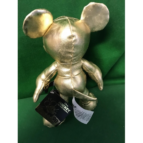 74 - MICKEY GOLD COLOURED COLLECTABLE SOFT TOY