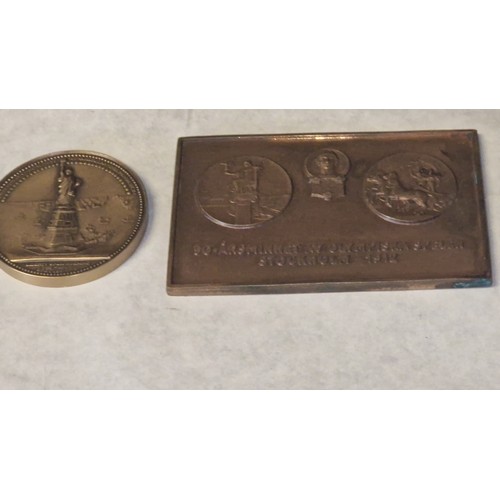 239 - NICE STOCKHOLM OLYMPICS COMMEMORATIVE PLAQUE 1912