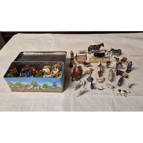 246 - LOVELY QTY OF VARIOUS VINTAGE FARM ANIMALS ETC - SOME DIECAST - SOME A/F