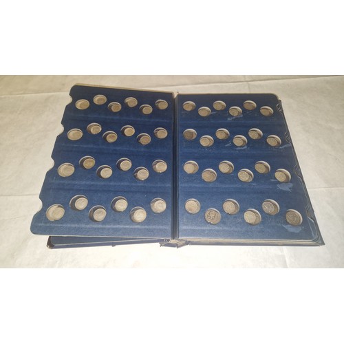 328 - LOVELY LARGE ALBUM OF MAINLY SILVER 3DS & OTHER BRITISH & FOREIGN COINS