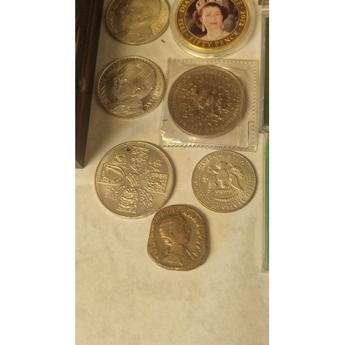 332 - QTY OF VARIOUS COINS INC CROWNS